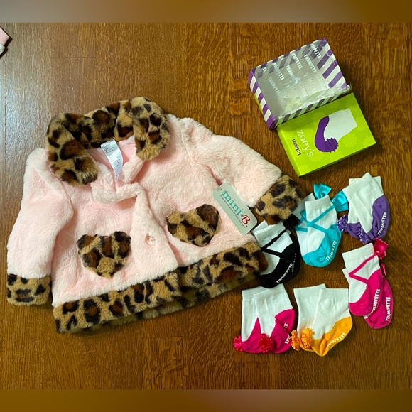 Pink Coat & cute socks - Picture 1 of 1